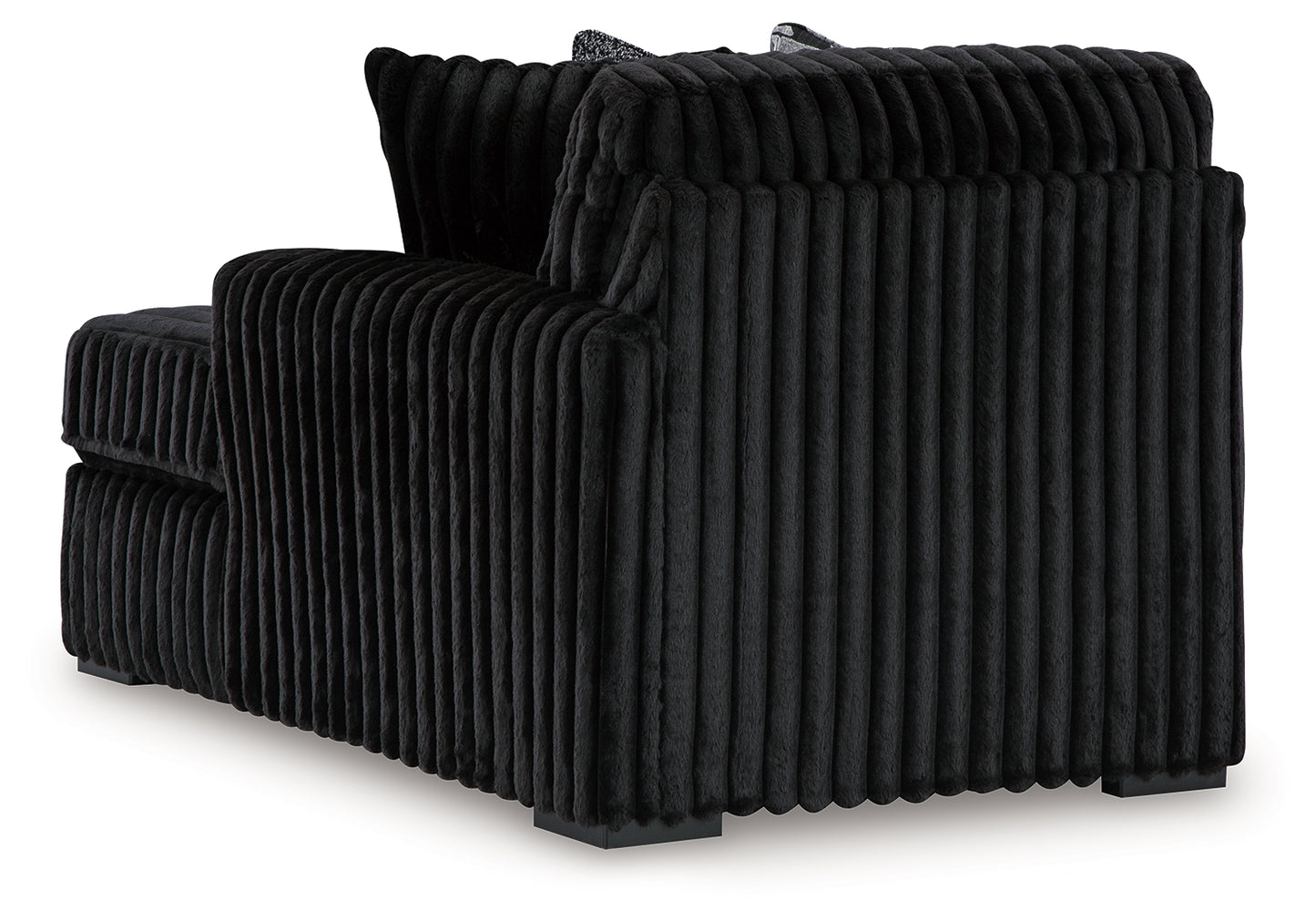 Midnight-Madness 3-Piece Sectional with Double Chaise and Ottoman