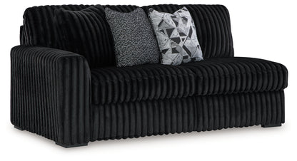 Midnight-Madness 3-Piece Sectional and Oversized Ottoman