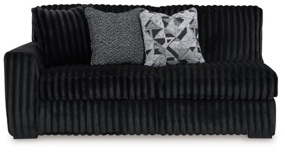 Midnight-Madness 3-Piece Sectional and Oversized Ottoman