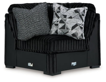 Midnight-Madness 4-Piece Sectional and Ottoman
