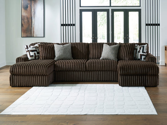 Midnight-Madness 3-Piece Sectional with Chaise