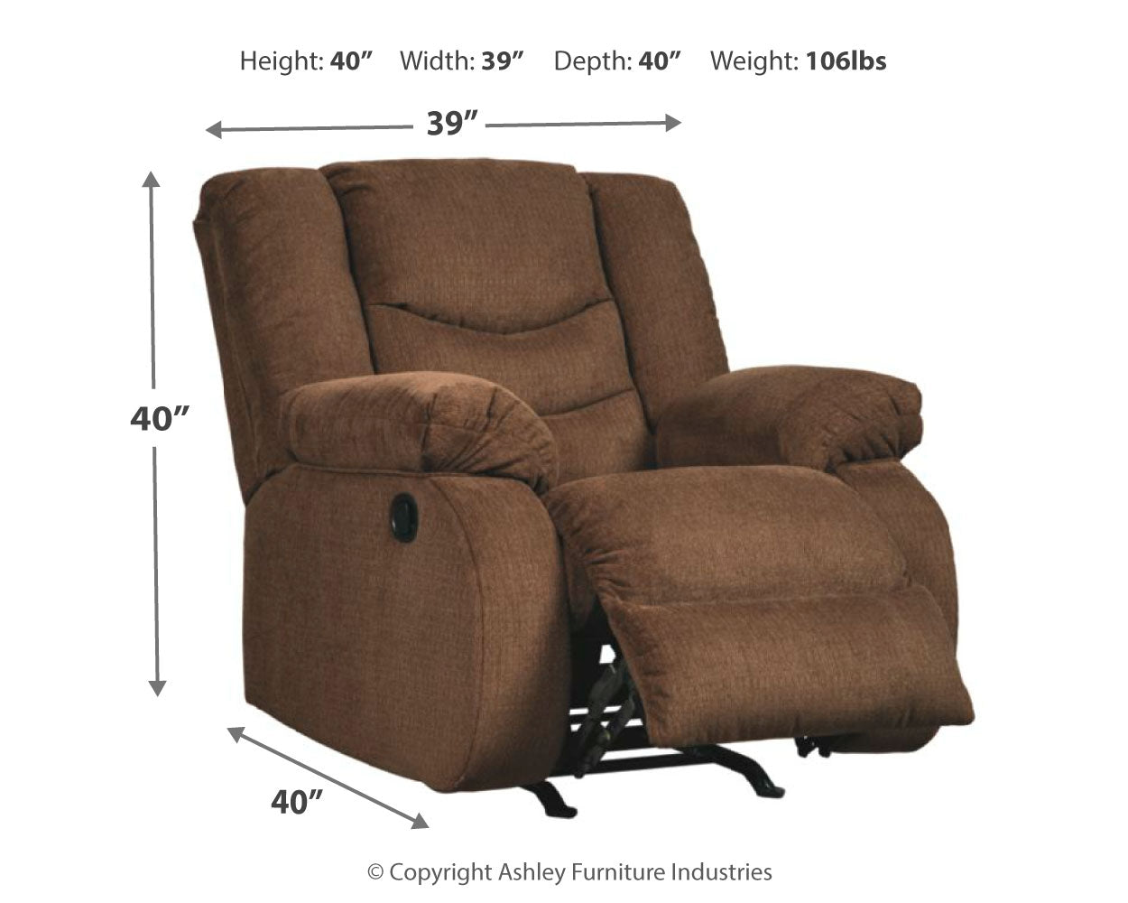 Tulen Reclining Sofa with Recliner