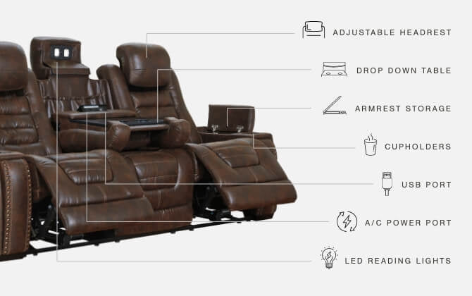 Game Zone Power Reclining Sofa