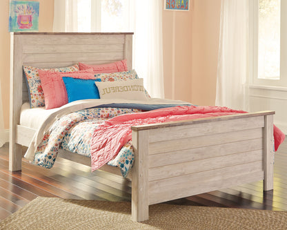 Willowton Full Panel Bed, Dresser and Mirror