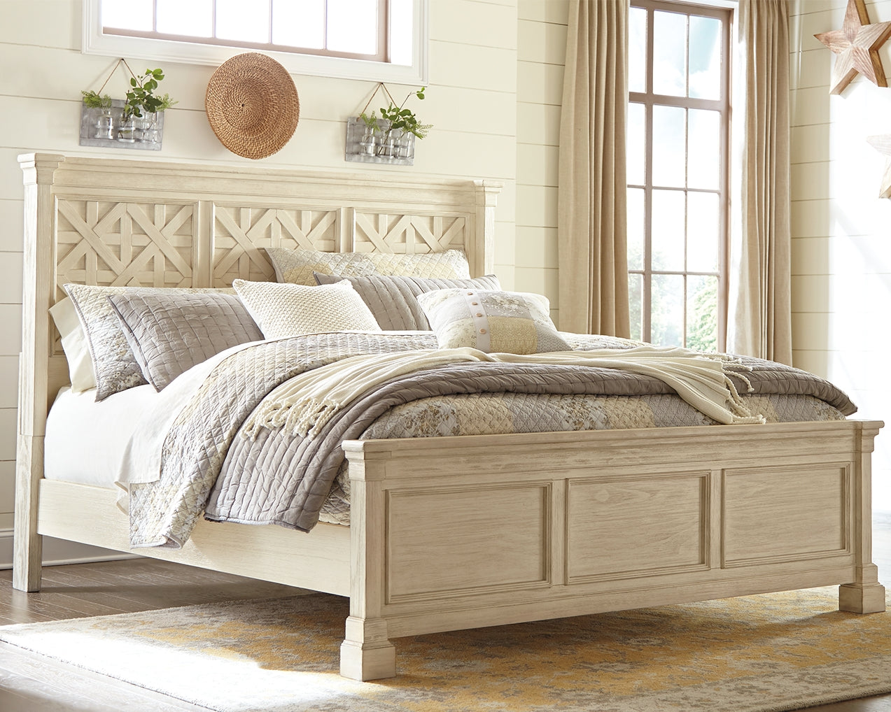 Bolanburg King Panel Bed, Dresser, Mirror, Chest and 2 Nightstands