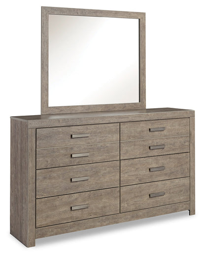 Culverbach Queen Bed with Mirrored Dresser and 2 Nightstand