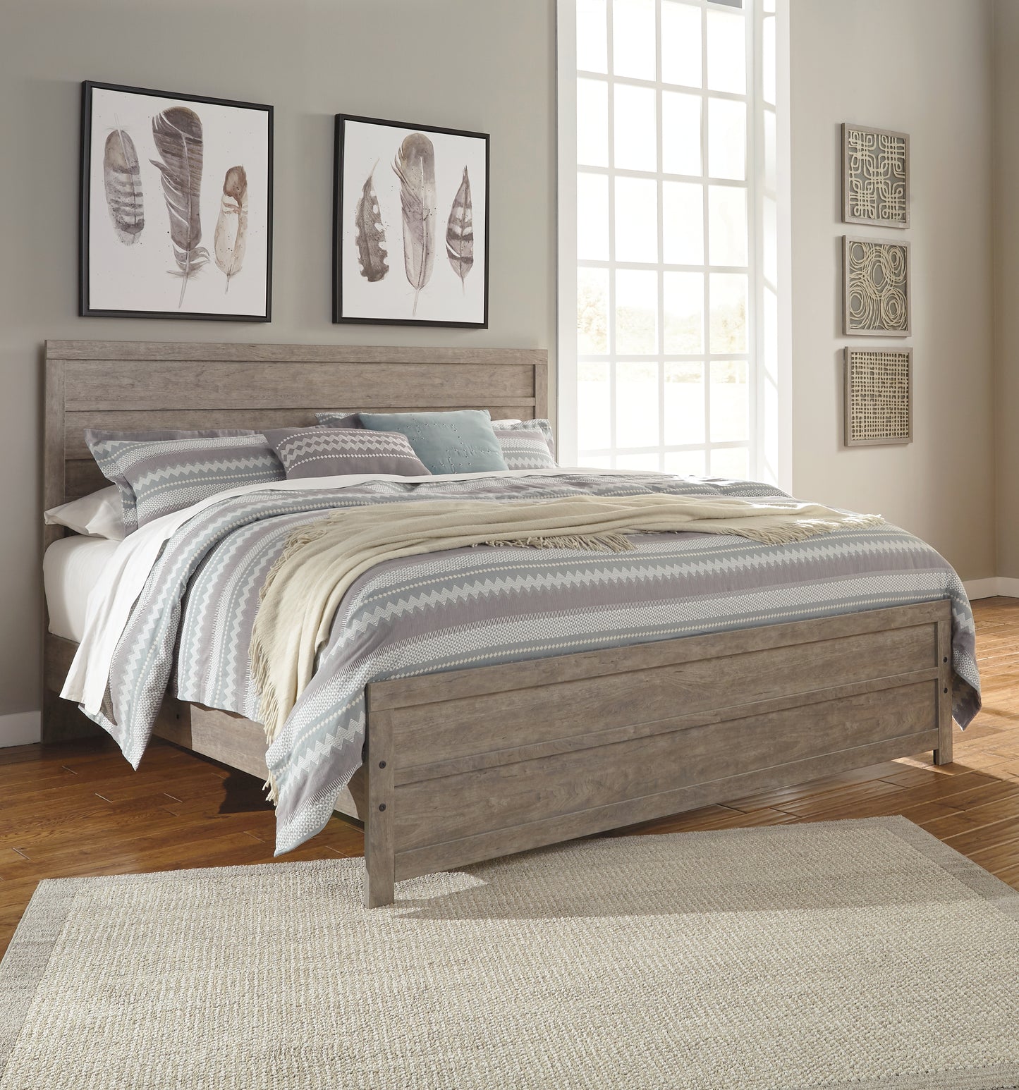 Culverbach King Panel Bed, Dresser, Mirror and Nightstand