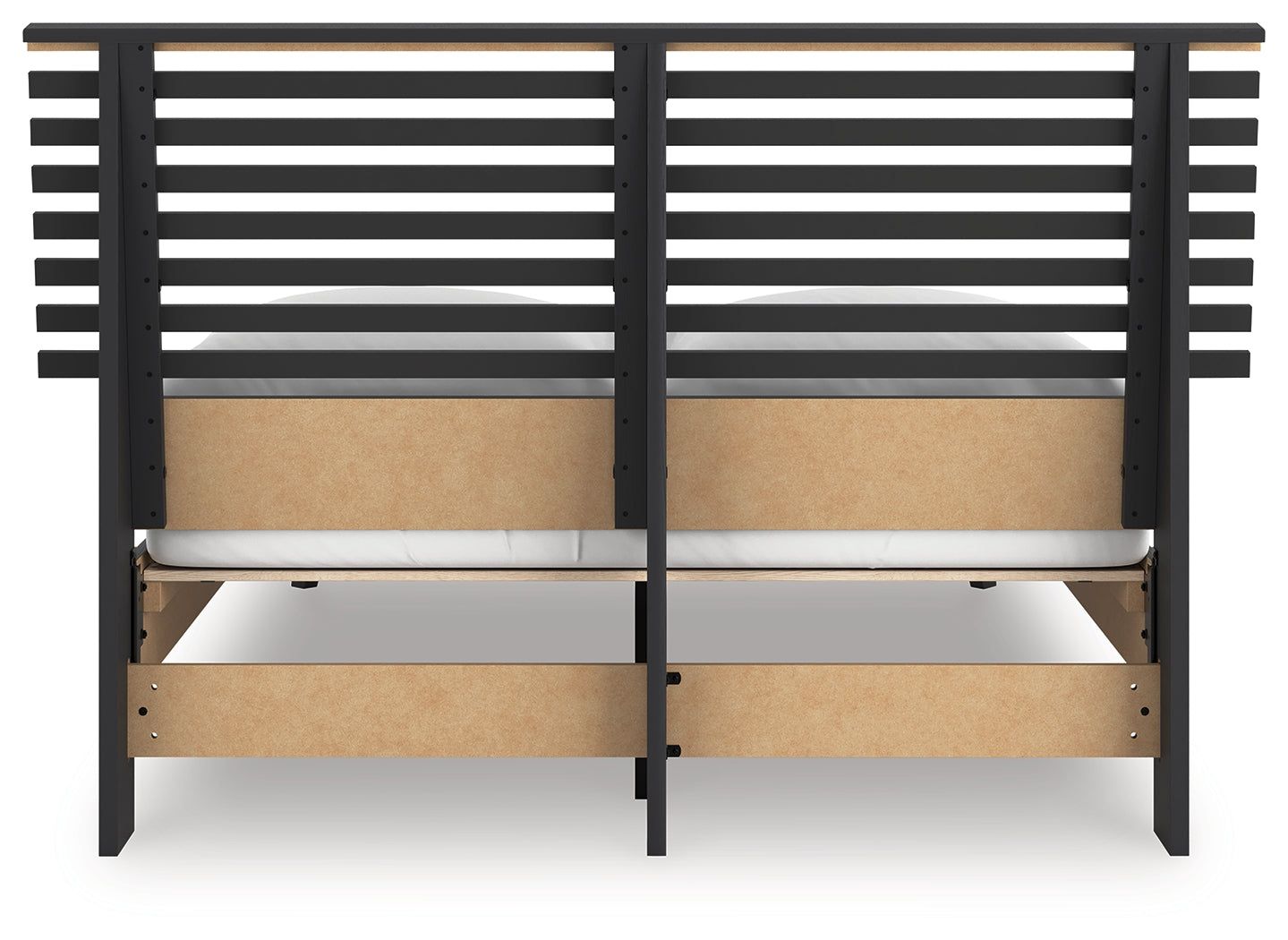 Danziar Full Slat Panel Platform Bed, Dresser and Mirror