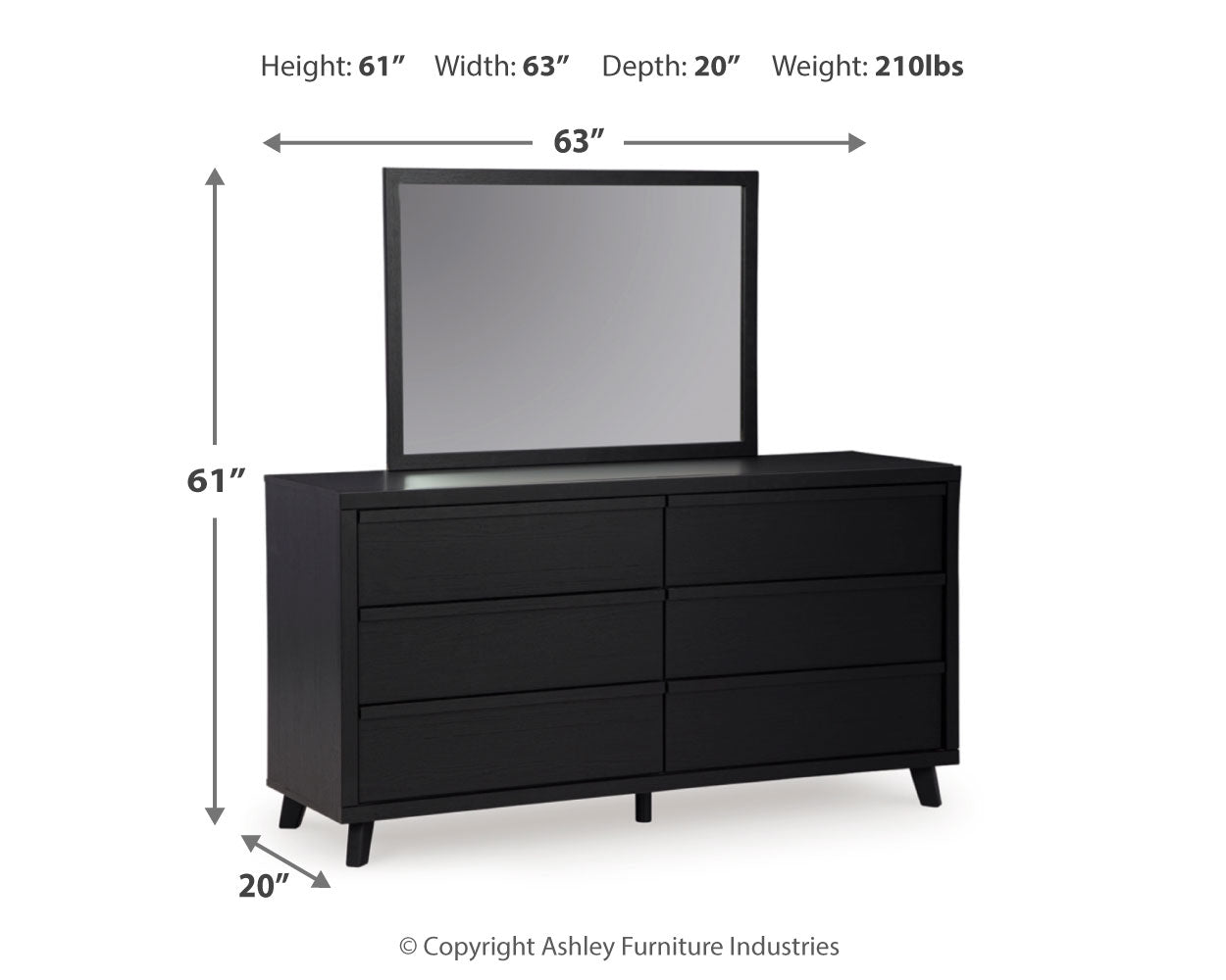 Danziar Queen Bed, Dresser, Mirror, Chest and Nightstand