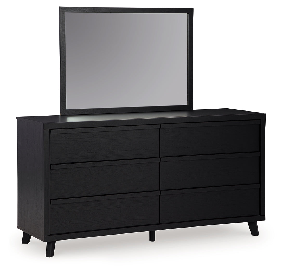 Danziar Queen Slat Panel Bed, Dresser and Mirror