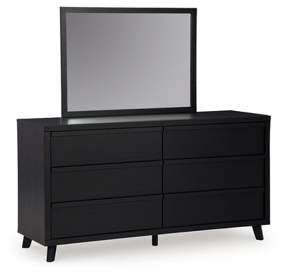 Danziar Queen Slat Panel Bed, Dresser and Mirror