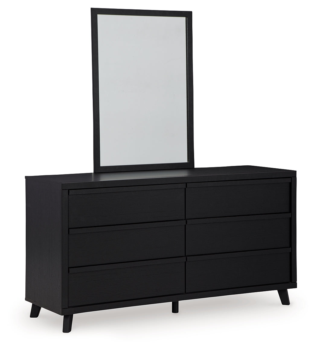 Danziar Full Panel Bed, Dresser and Mirror