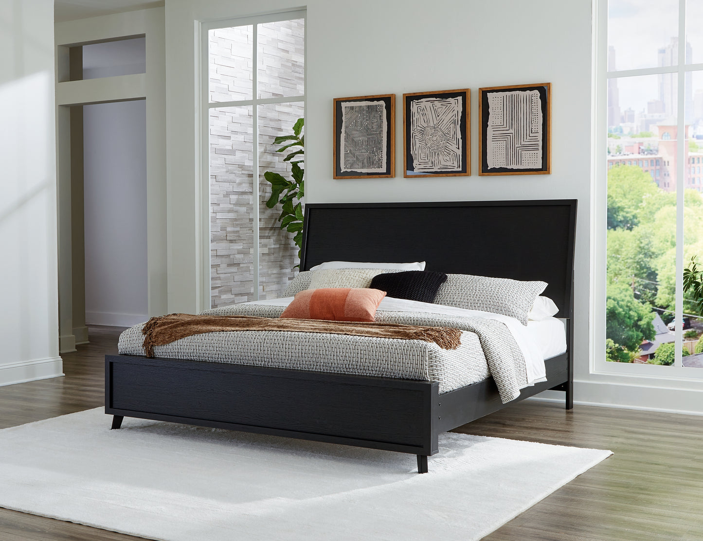 Danziar King Panel Bed, Dresser and Nightstand