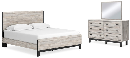 Vessalli King Panel Bed, Dresser and Mirror