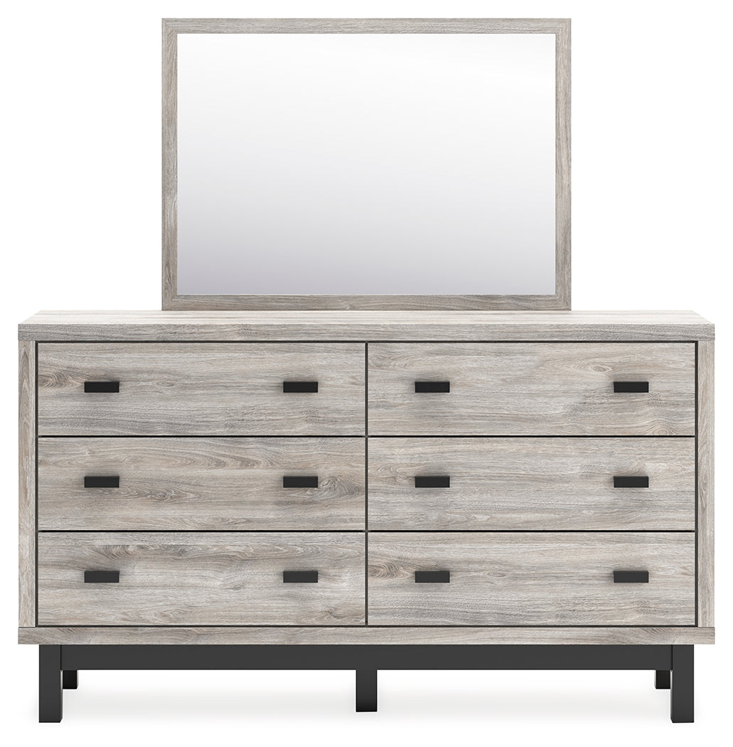 Vessalli King Panel Bed, Dresser and Mirror