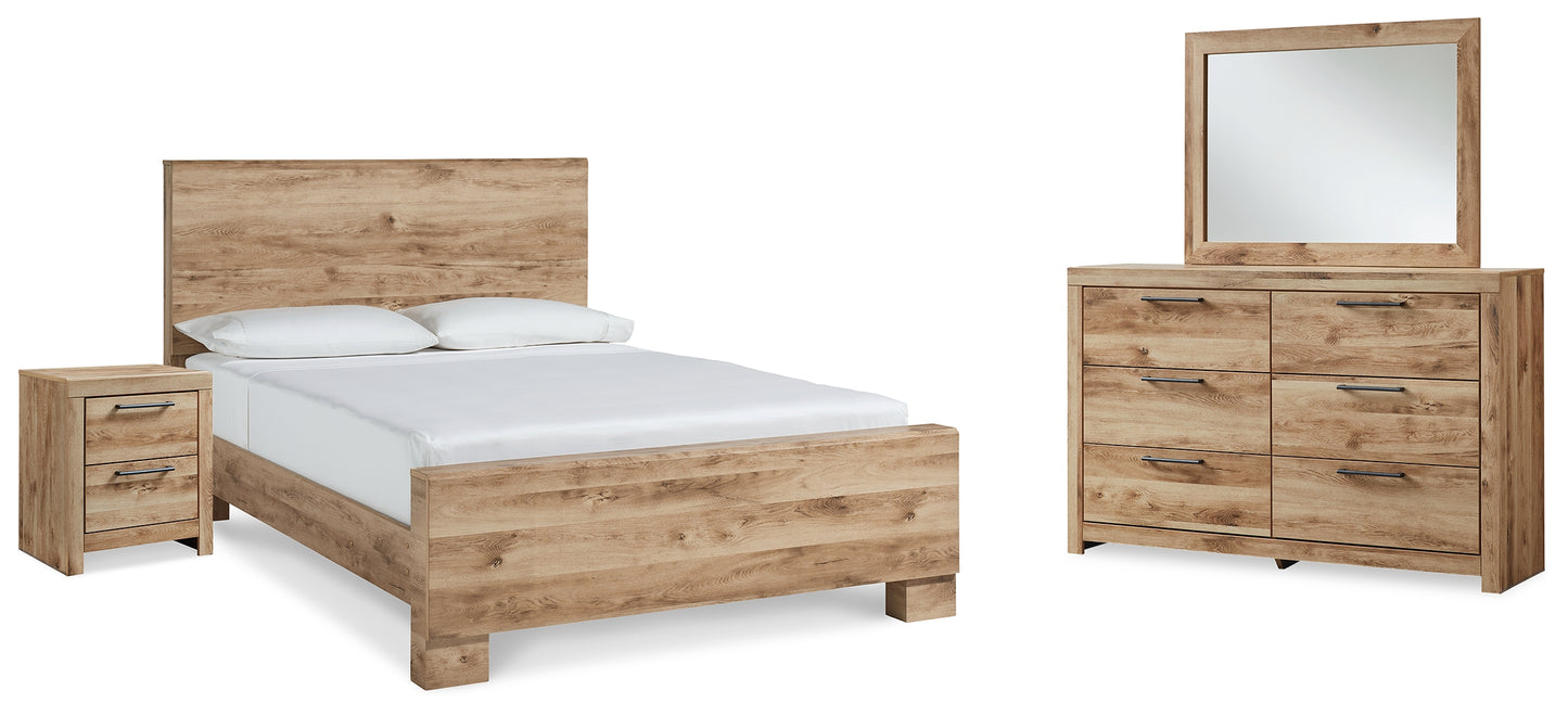 Hyanna Queen Panel Bed, Dresser, Mirror, and Nightstand