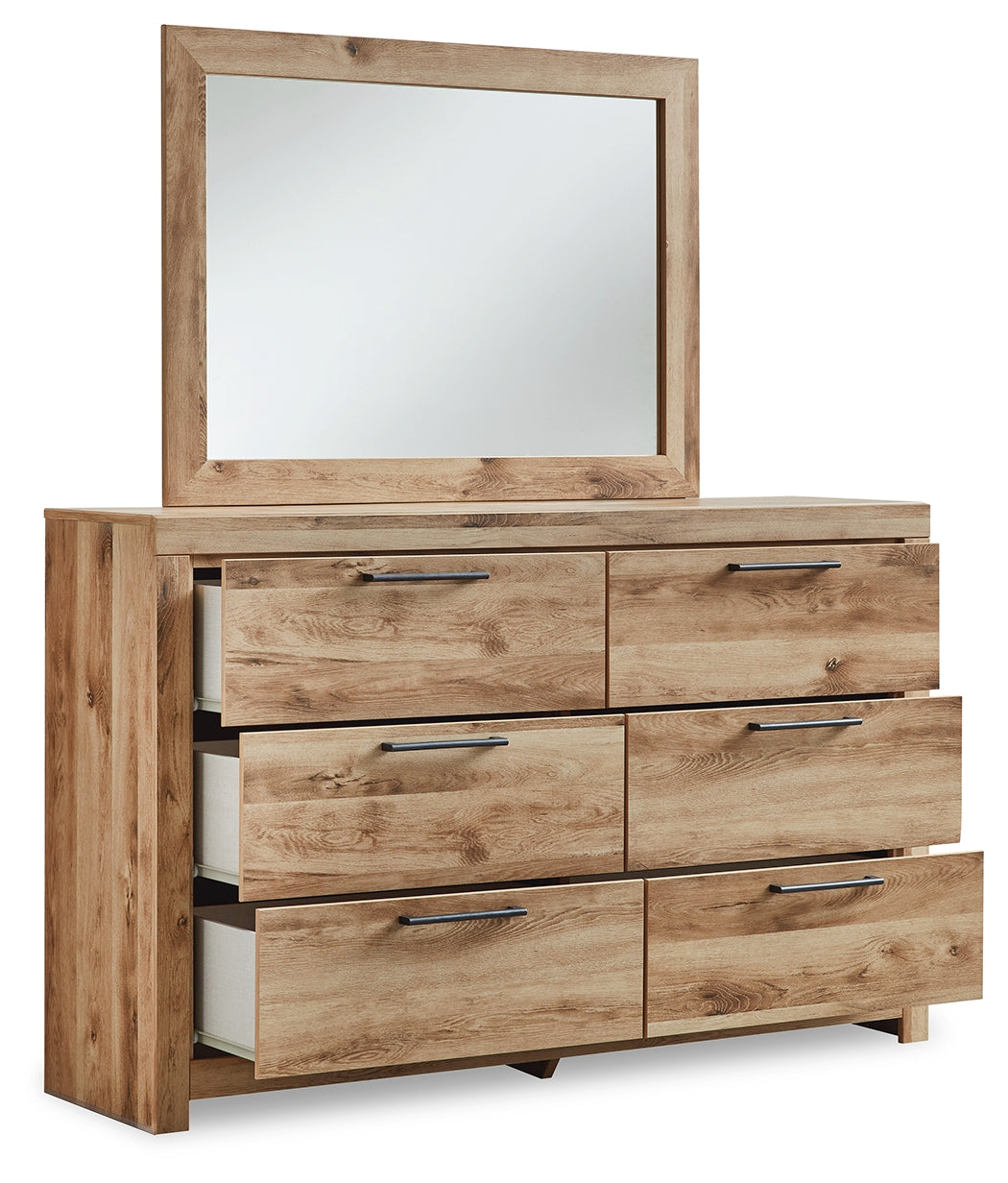 Hyanna Queen Panel Bed, Dresser and Mirror