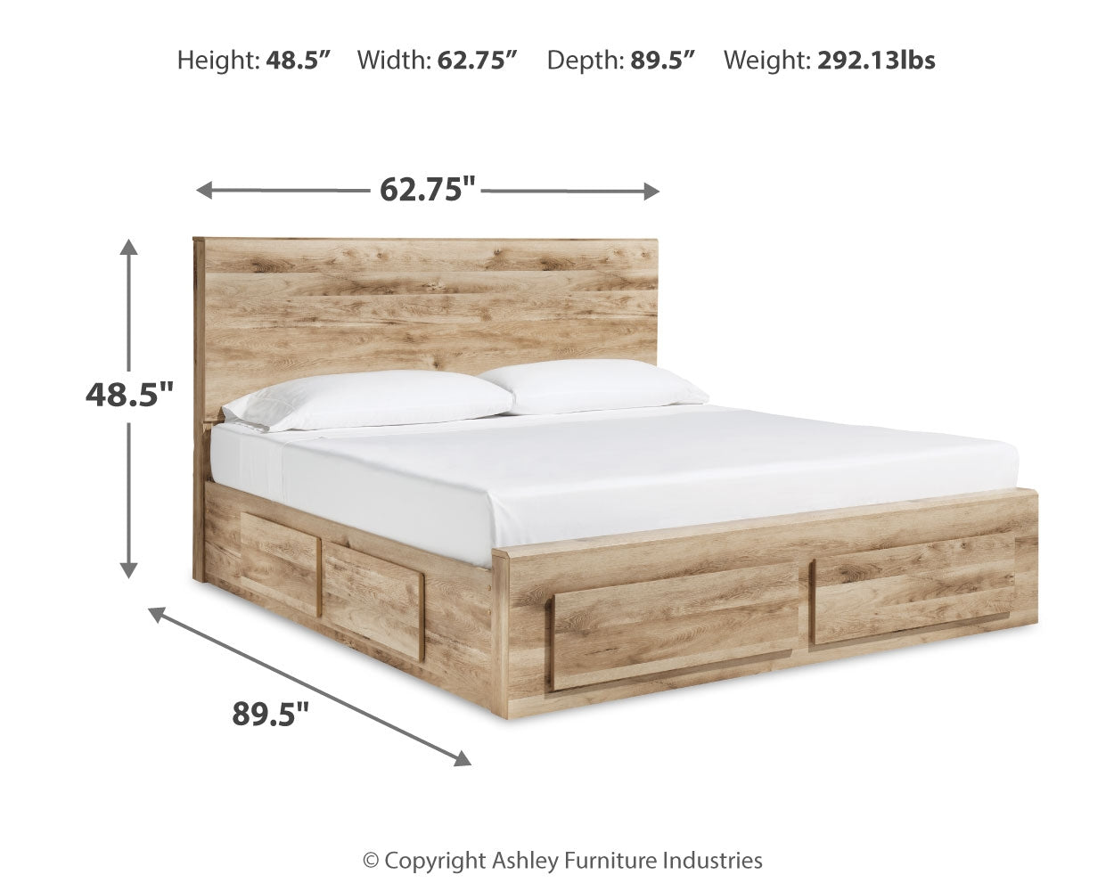 Hyanna Queen Storage Bed, Dresser and Nightstand