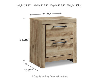 Hyanna King Panel Bed, Dresser, Mirror, and Nightstand