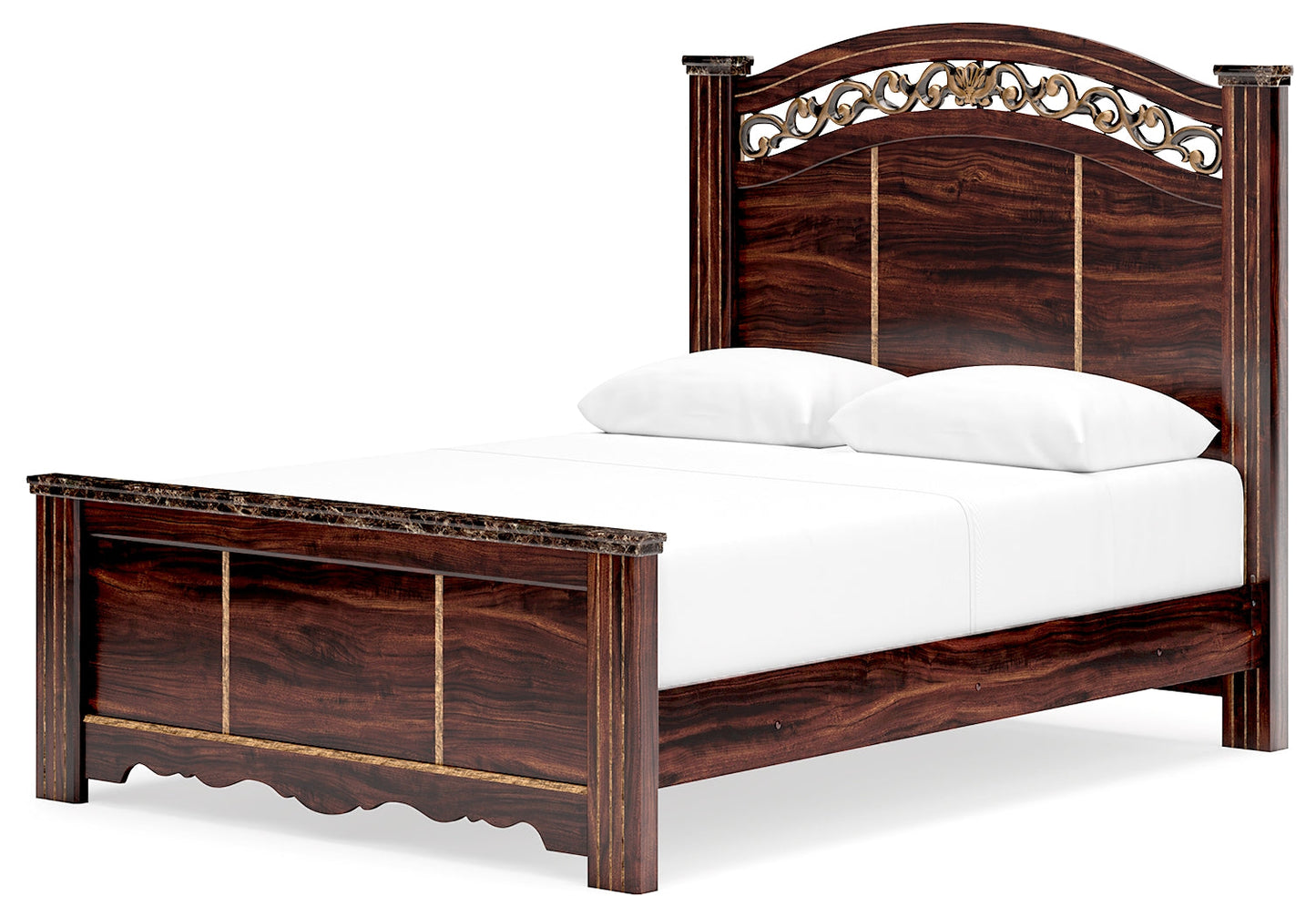 Glosmount Queen Poster Bed, Dresser, Mirror and Nightstand