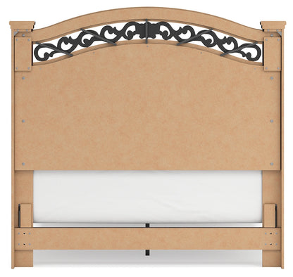 Glosmount Queen Poster Bed, Dresser, Mirror and Nightstand