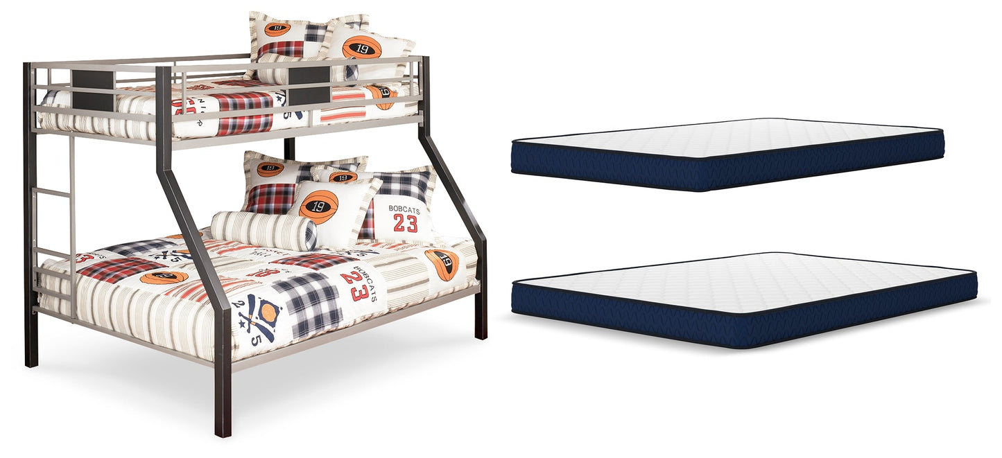 Dinsmore Twin over Full Bunk Bed with Mattresses