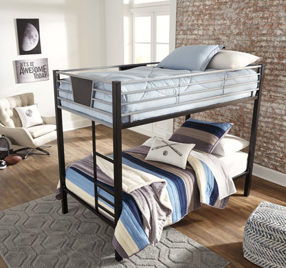 Dinsmore Twin over Twin Bunk Bed with 2 Mattresses