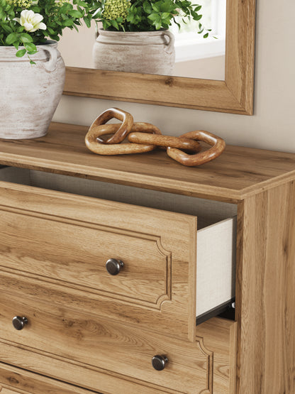 Aleaport Twin Panel Bed, Dresser and Mirror