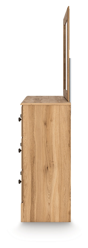 Aleaport King Panel Bed, Dresser, Mirror and Nightstand