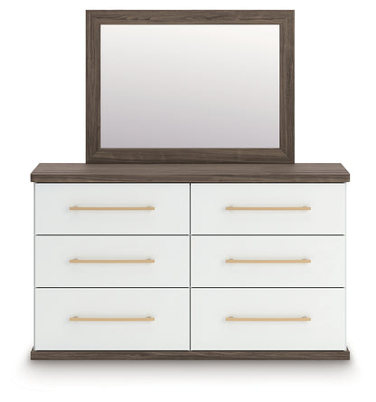 Kendanport Queen Upholstered Bed, Dresser, Mirror and Nightstand