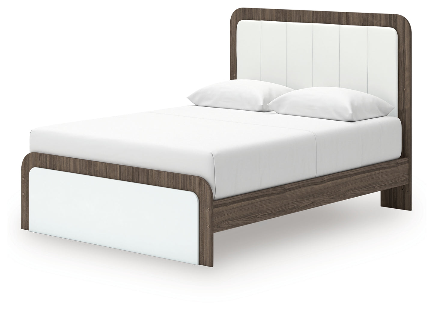Kendanport Queen Upholstered Bed, Dresser, Mirror and Nightstand
