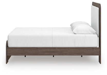 Kendanport Queen Upholstered Bed, Dresser and Nightstand