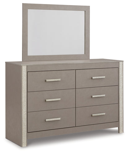 Surancha Queen Panel Bed, Dresser, Mirror and Nightstand