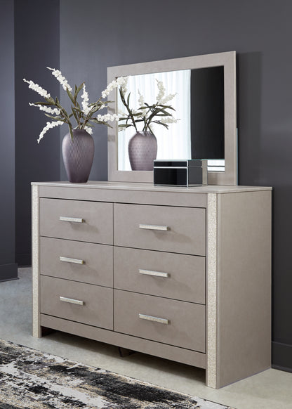 Surancha Queen Panel Bed, Dresser and Mirror