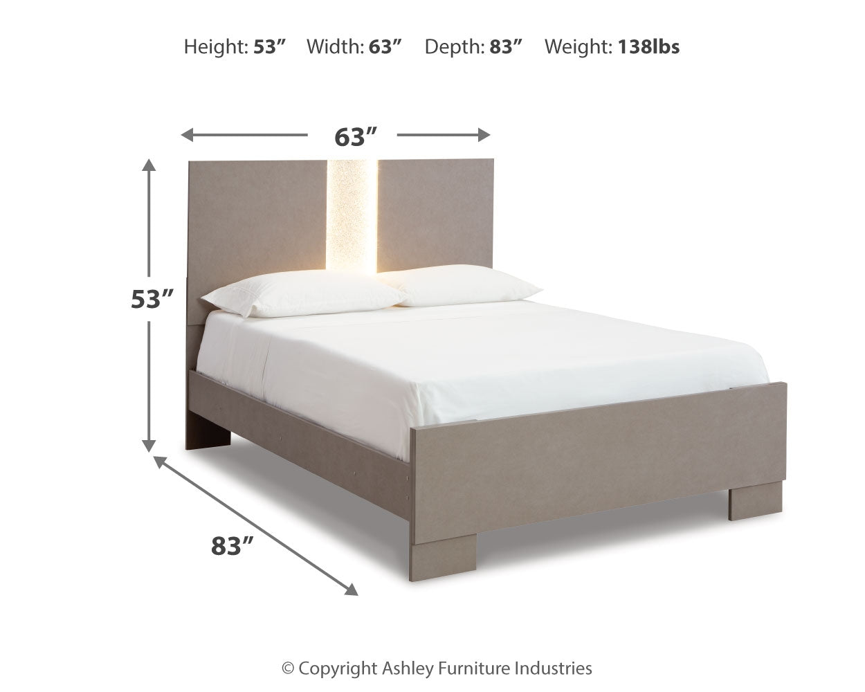 Surancha Full Panel Bed, Dresser and Mirror