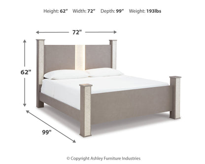 Surancha Queen Poster Bed, Dresser and Mirror