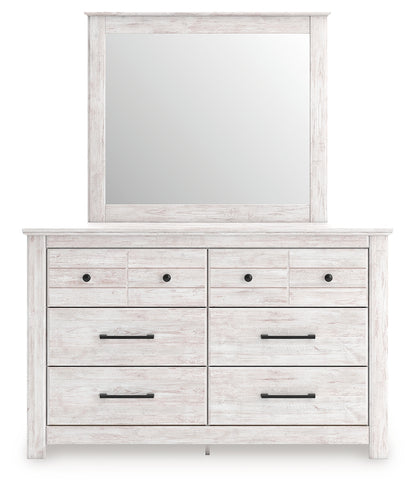 Makidern Queen Panel Storage Bed, Dresser and Mirror