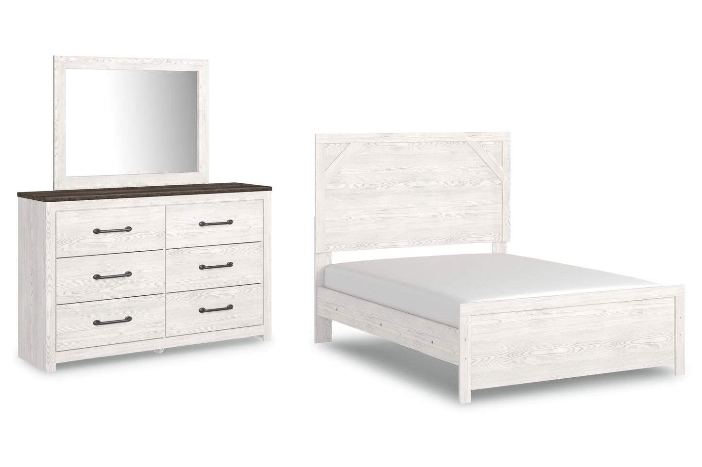 Gerridan Full Panel Bed with Dresser and Mirror