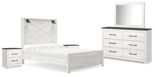 Gerridan Queen Panel Bed, Dresser, Mirror, and 2 Nightstands