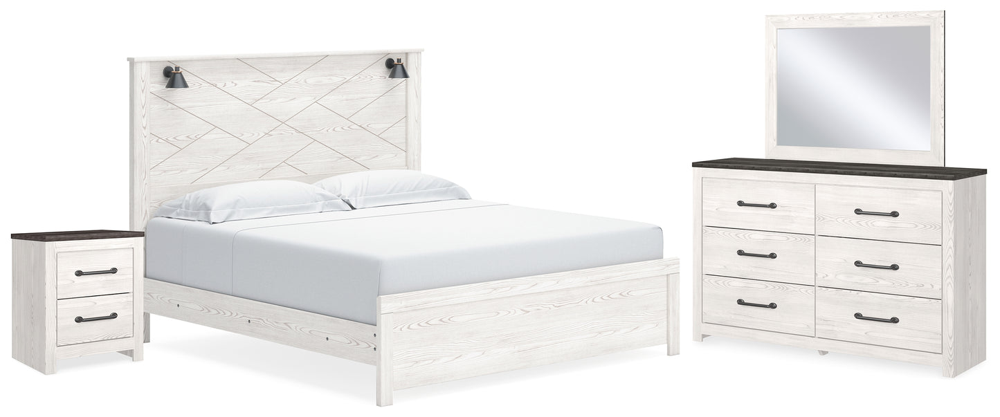 Gerridan King Panel Bed, Dresser, Mirror and Nightstand