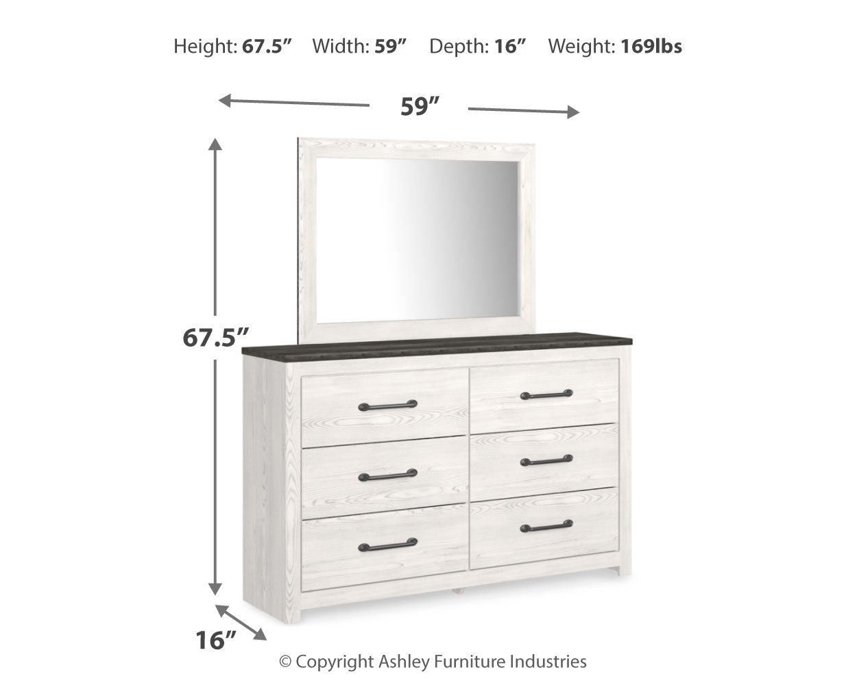 Gerridan Full Panel Bed, Dresser, Mirror and Nightstand