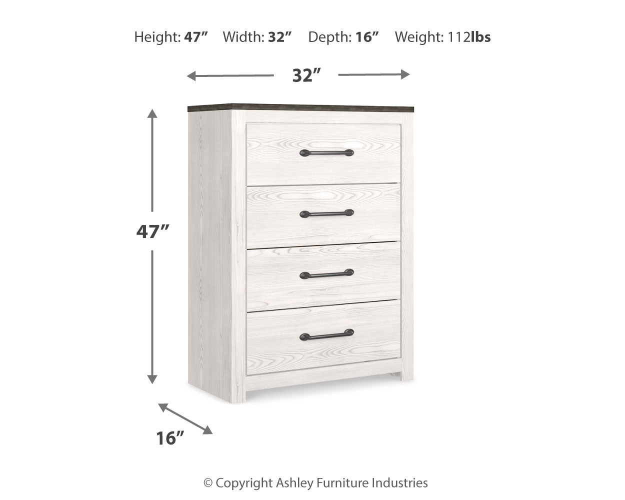 Gerridan King Panel Bed, Chest and 2 Nightstands