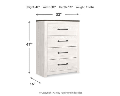 Gerridan King Panel Bed, Chest and 2 Nightstands