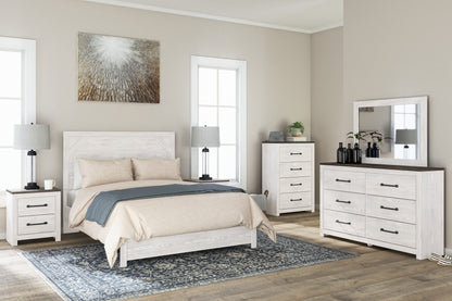 Gerridan Queen Panel Bed, Dresser, Mirror, and Chest