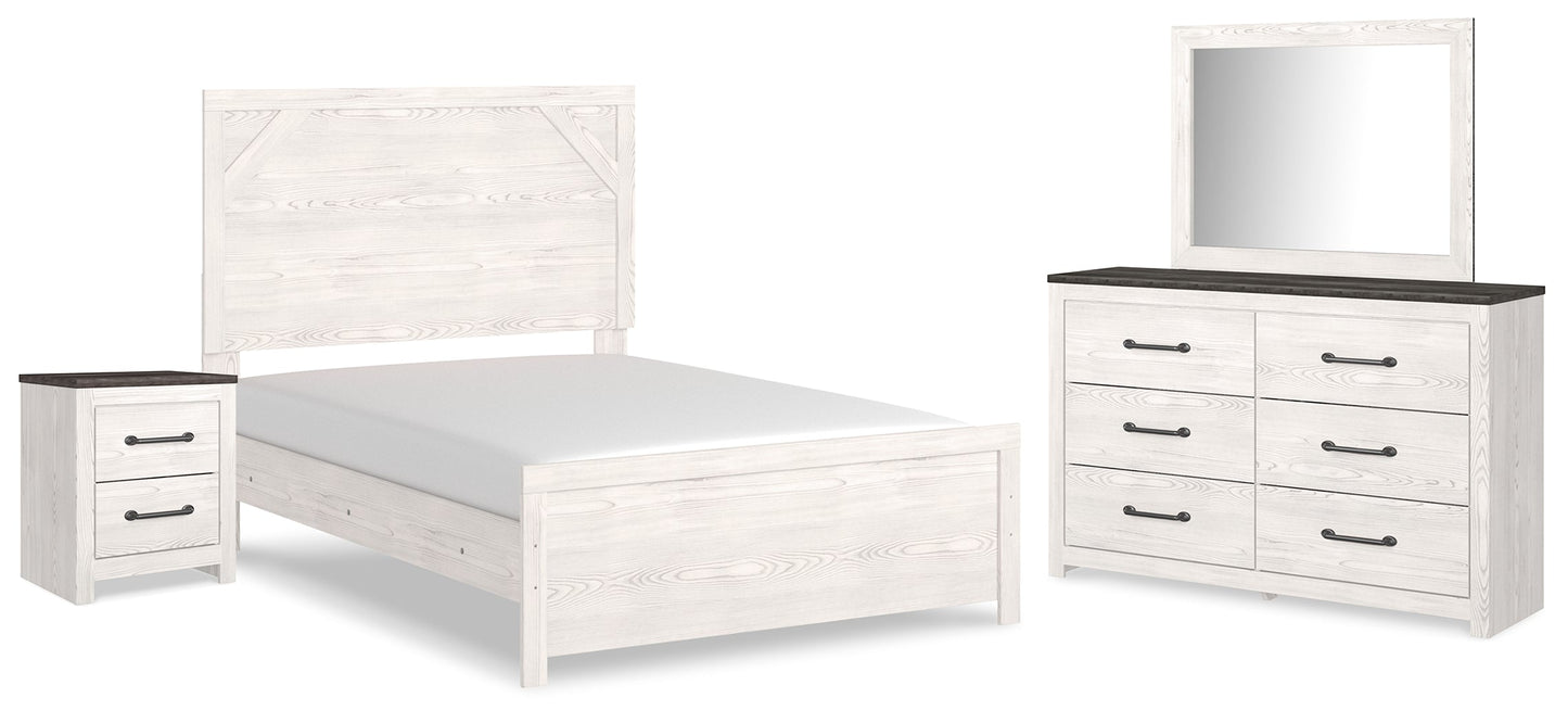 Senniberg Full Panel Bed, Dresser, Mirror and Nightstand