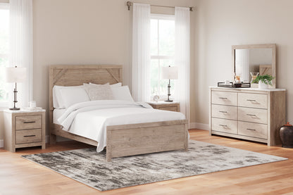 Senniberg Full Panel Bed, Dresser, Mirror and Nightstand