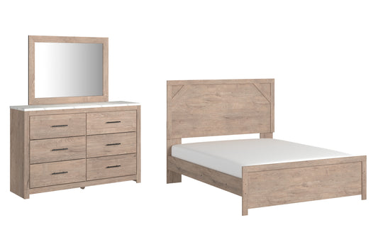 Senniberg Queen Panel Bed, Dresser and Mirror