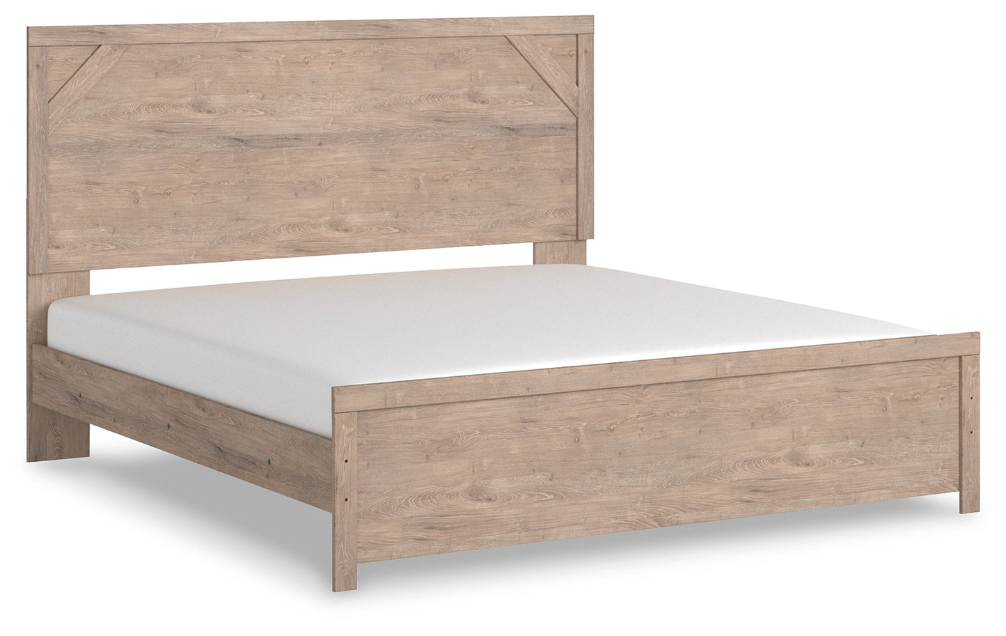 Senniberg King Panel Bed, Dresser, Mirror, and Nightstand