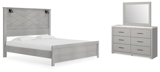 Cottonburg King Panel Bed, Dresser and Mirror