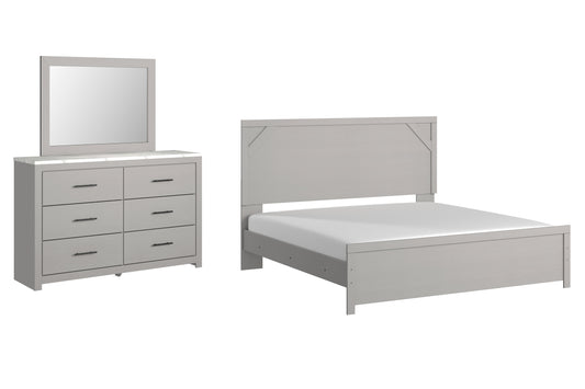 Cottonburg King Panel Bed, Dresser and Mirror